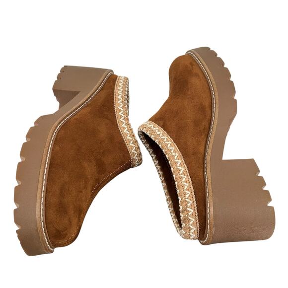 BRAND NEW NWT Women's Chestnut Brown Steve Madden Brixtin Slipper Clogs Sz 8M - Picture 3 of 8